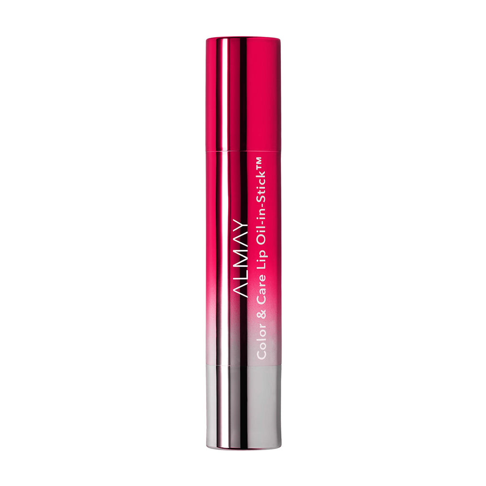Almay Color & Care Lip Oil In Stick Raspberry Rush 130, envase compacto para retos diarios.