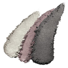 Almay Shadow Trio Lavanda Haze, muestra en piel con tonos mezclables.
