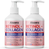 Alozera Skin Firming Retinol-Collagen bottle for firmer-looking skin.