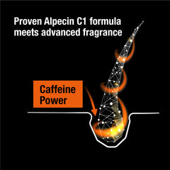 alpecin c1 black edition foamy lather demonstrating refreshing scalp cleanse.