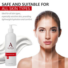 Aplicación en brazos con Alpha Skin Care para exfoliar suavemente.