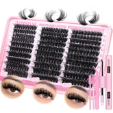 Alphonse conjunto racimos pestañas esponjosas de 300 piezas para look voluminoso
