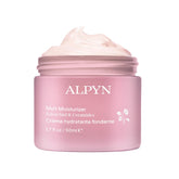 ALPYN Melt Moisturizer muestra textura aterciopelada para un acabado suave y listo para maquillaje.