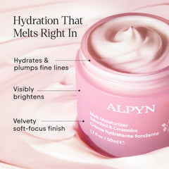 Aplicación de ALPYN Melt Moisturizer con hidratación ligera para piel seca.