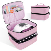 ALSLEA organizador de esmaltes con capacidad para 30 botellas en rosa, ideal para estudio.