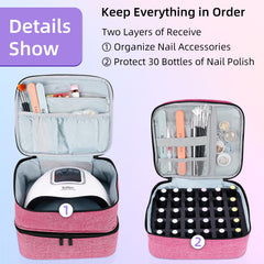ALSLEA organizador esmaltes, asa superior para transporte diario.
