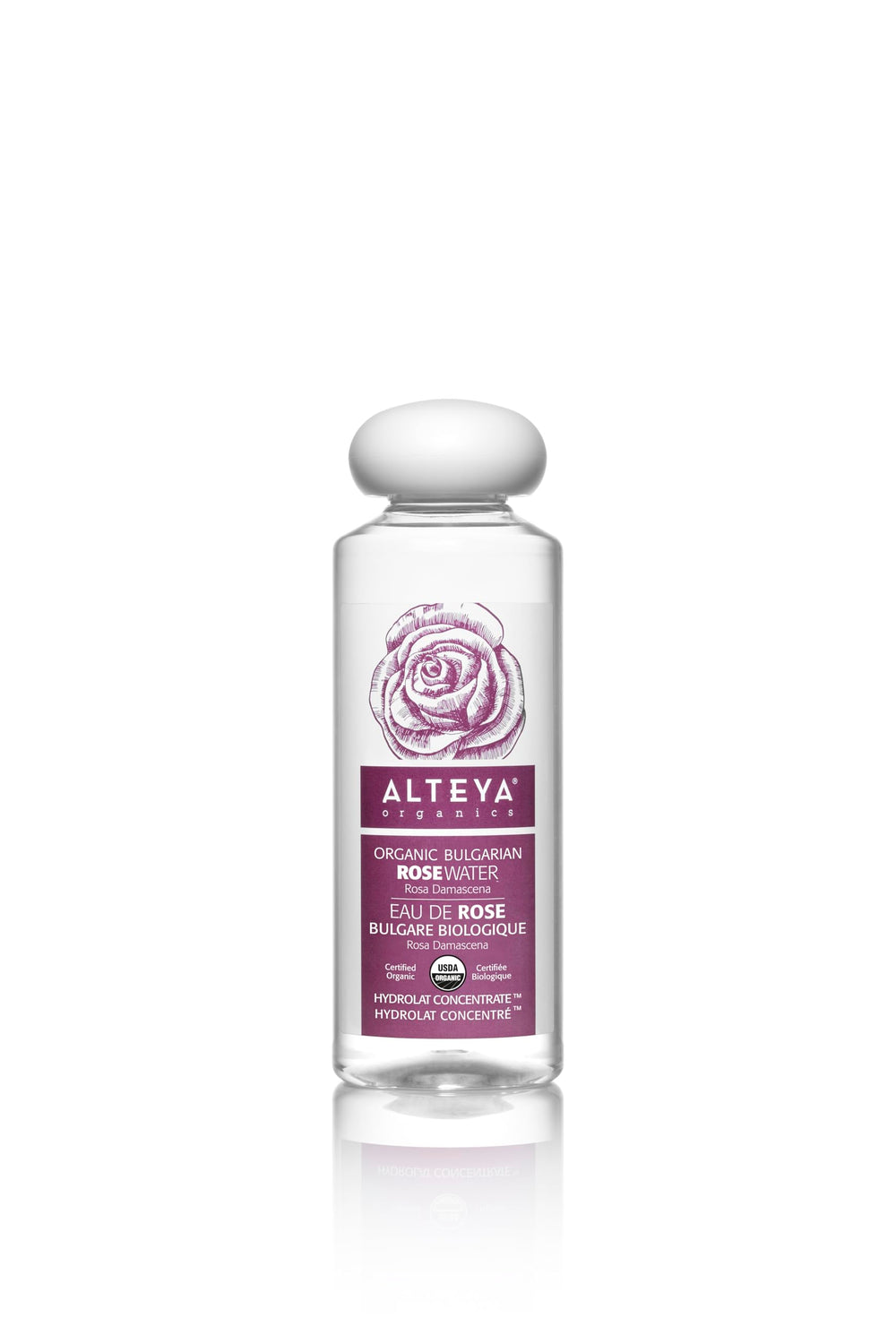 Alteya Organics agua de rosas tonico frasco: tonifica y refresca la piel.