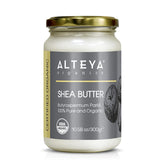 Alteya Organics Manteca de Karité en bote de vidrio, hidratación profunda para piel seca.