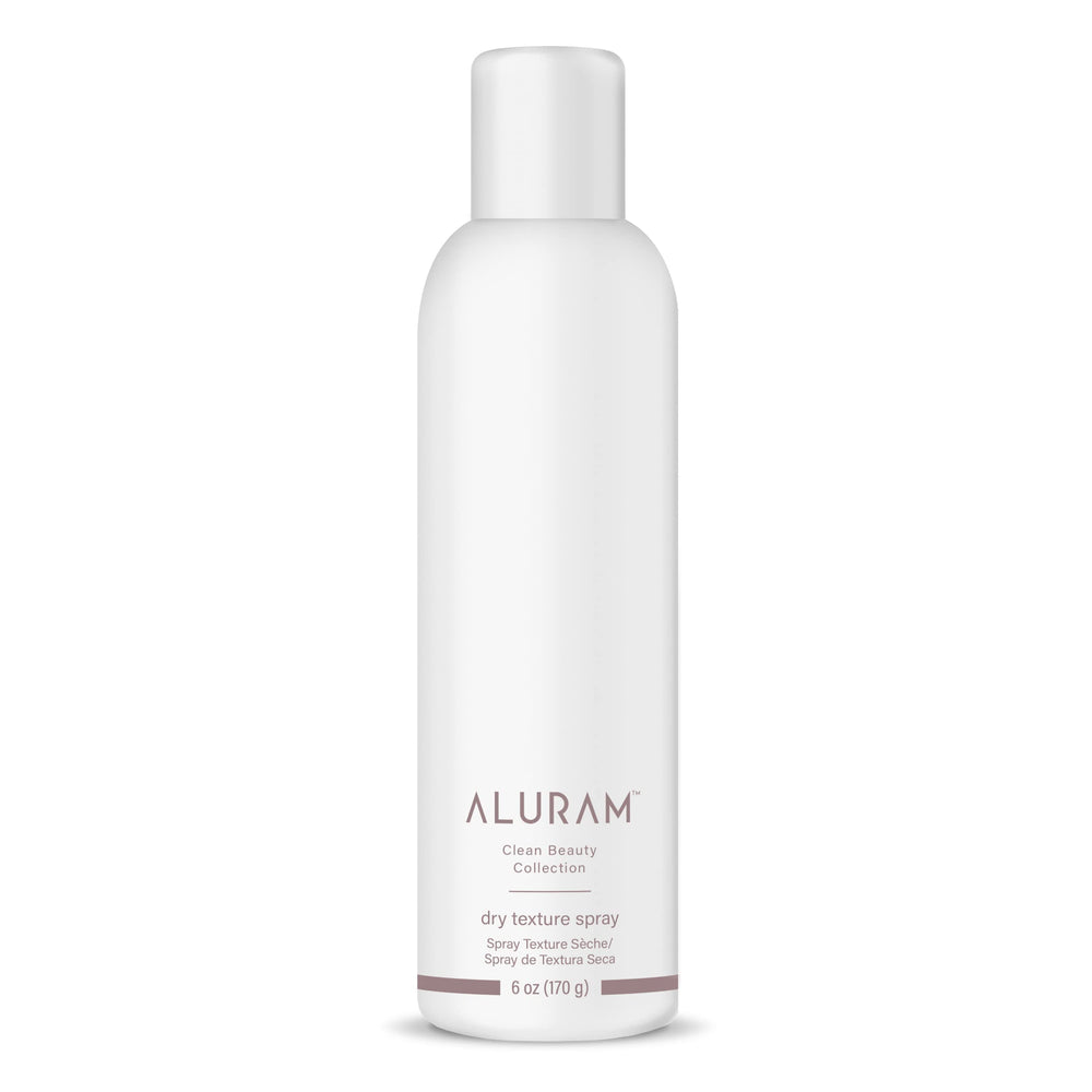 ALURAM Brume texturante sèche, bouteille montrant volume naturel et texture.