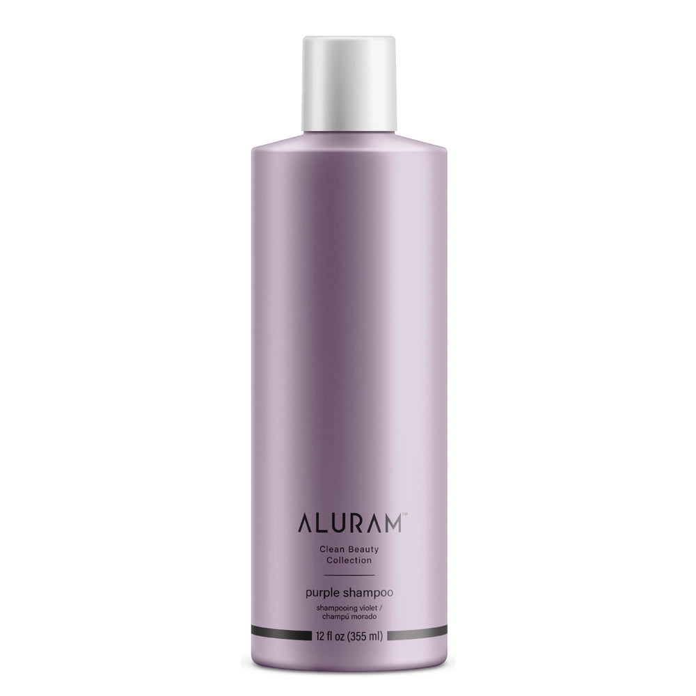 ALURAM champú morado de agua de coco vertiendo la botella para neutralizar amarillos