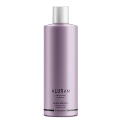 ALURAM champú morado de agua de coco vertiendo la botella para neutralizar amarillos