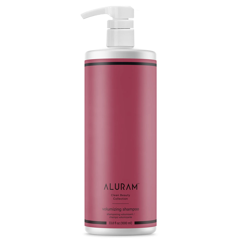 ALURAM champú voluminizador, botella frontal, aporta cuerpo ligero y movimiento natural.