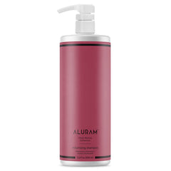 ALURAM champú voluminizador, botella frontal, aporta cuerpo ligero y movimiento natural.