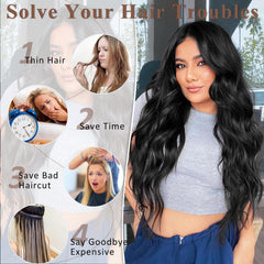 ALXNAN juego de 4 extensiones con clip para estilos versátiles