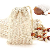 AMAHOMESA 8 bolsas jabón sisal natural, reutilizables para ducha y exfoliación suave.