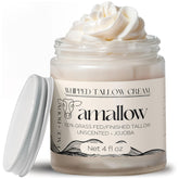 Amallow tallow de bœuf, texture fouettée pour visage et corps, hydratation riche.