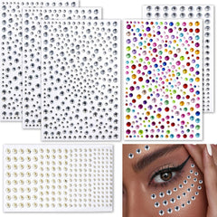Gemas faciales adhesivas Amasodaon para maquillaje brillante y duradero.