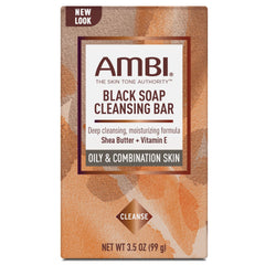 Ambi jabon negro de karite, barra para piel suave y nutrida