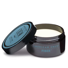 American Crew Hair Fiber, aplicación en cabello húmedo, crea textura duradera con fijación alta.