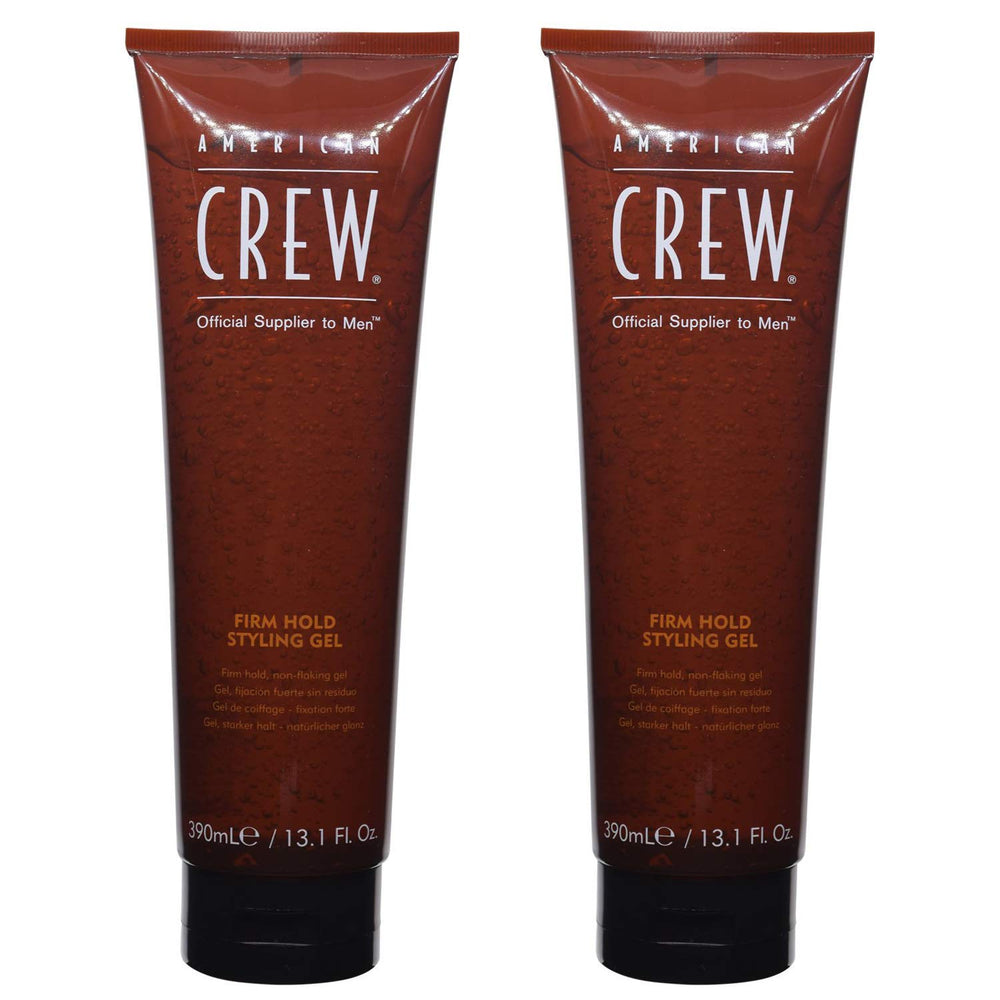 Gel coiffant American Crew sur l’emballage double, tenue ferme et brillance.