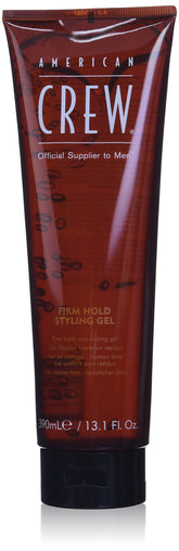 Gel de pelo American Crew con fijación firme y brillo alto para estilo definido.