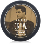 American Crew Pomada 3oz en paquete de 3 botellas con acabado brillante y control.