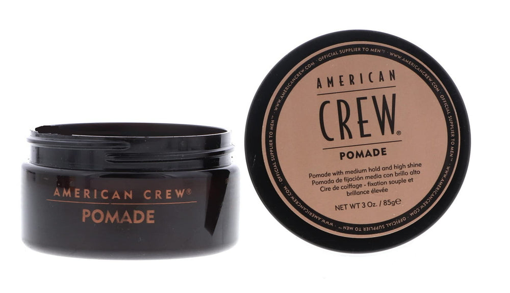 American Crew Pomade pack de 2, pot de 3 oz, emballage avant pour une coiffure soignée.