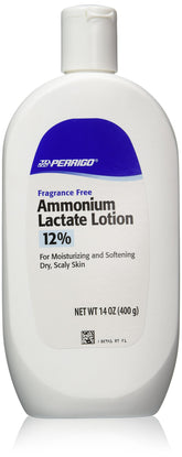 Lotion Ammonium Lactate 12% avec bouchon pivotant, hydratation douce et pratique.