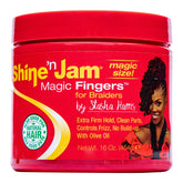 AmPro Magic Fingers Shine ń Jam 160z – botella para definir peinados y brillo natural.