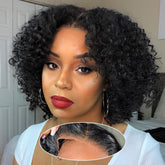 Peluca Amygirl sin pegamento 8 pulgadas para un estilo rápido y natural