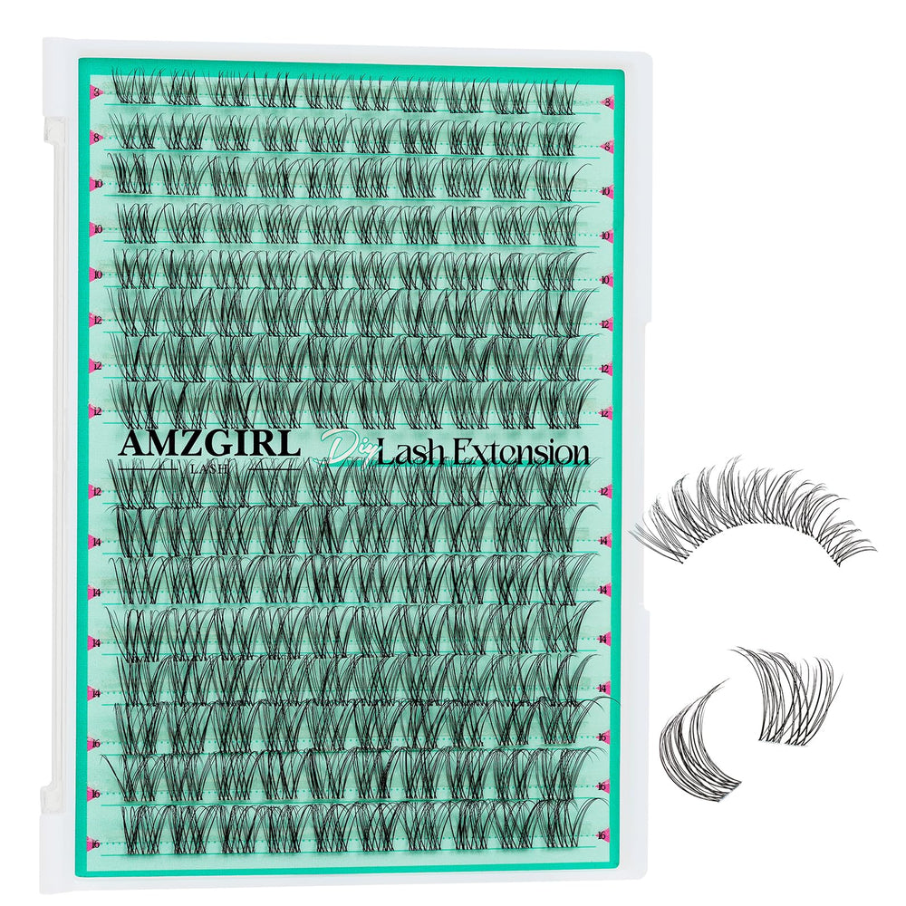 AMZGIRL LASH racimos con banda invisible para un look natural.