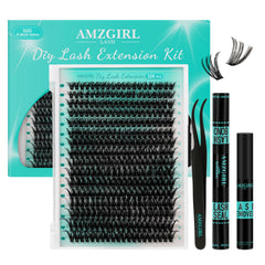 AMZGIRL LASH, kit de clústeres de 320 piezas para un look natural.