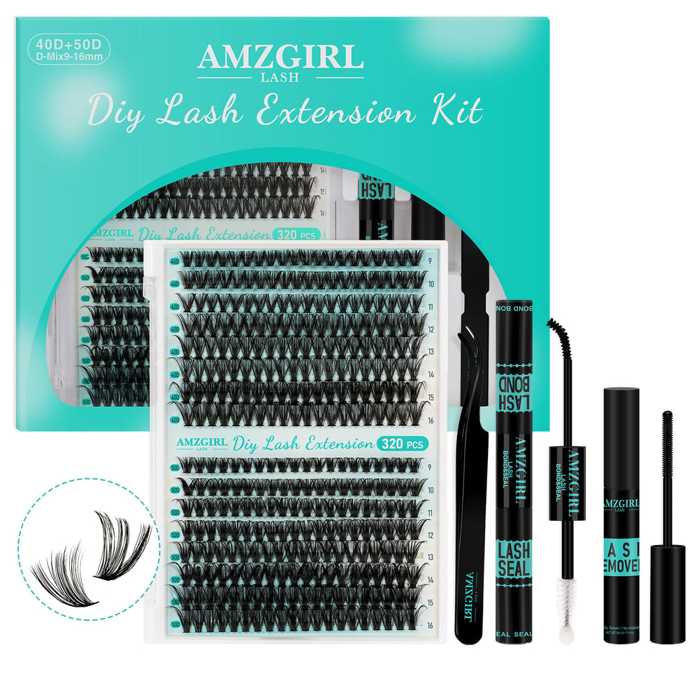 AMZGIRL LASH kit 320 pestañas mixtas para crear volumen personalizado