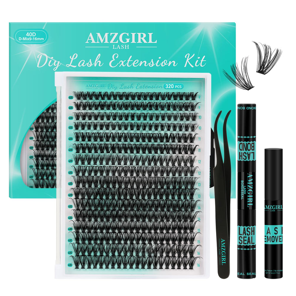 AMZGIRL LASH kit de clústeres 320 piezas para una apariencia natural en casa