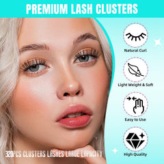AMZGIRL LASH 30D 40D 9-16 mm, pestañas fáciles de ajustar para distintos estilos