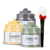 Mascarilla de arcilla de cúrcuma ANAI RUI para piel radiante y poros refinados.
