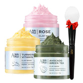 ANAI RUI mascarilla arcilla cúrcuma vitamina C en bote para luminosidad natural