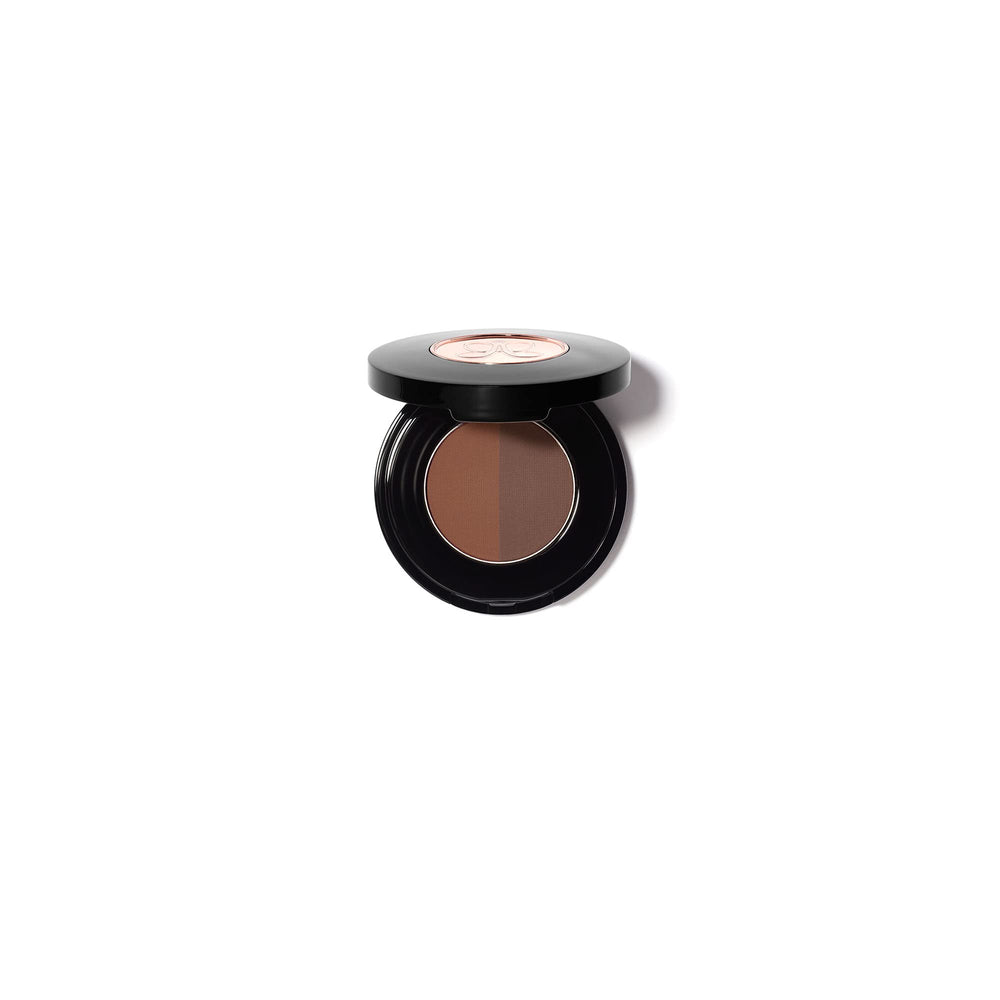 Anastasia Beverly Hills dúo de polvos para cejas tono castano rojizo en empaque compacto.