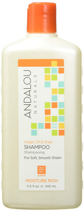 Andalou Naturals shampoo argán y karité en botella para cabello nutrido.