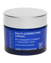 Andalou Naturals crema hidratante profunda en frasco, calma piel seca.