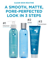 Ingredientes naturales de Andalou Naturals, veganos y sostenibles para el cuidado diario.