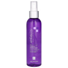 Tónico Flor y Hoja de Andalou Naturals en frasco, mostrando hidratación suave para la piel