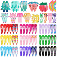 Anezus 80 piezas, clips metálicos con diseño de animales para peinados divertidos.