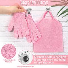 Textura nailon rosa Anezus para exfoliar piel sensible.