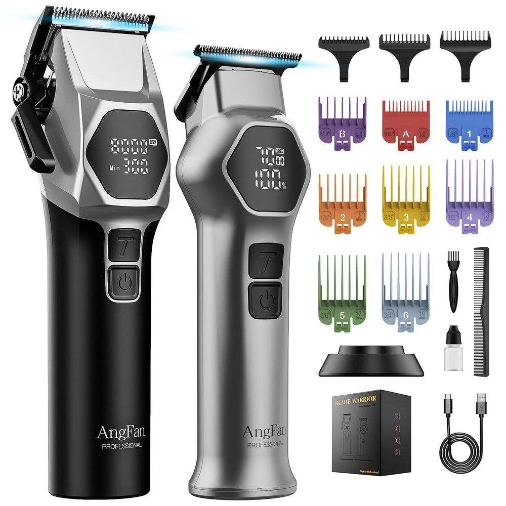 AngFan cortapelos profesional 8000rpm, libertad inalámbrica para barberos.