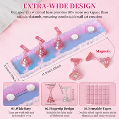 ANGNYA soportes magnéticos para uñas con sujeción estable.