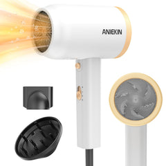 ANIEKIN secador pelo 1875W potencia para secado rápido y eficiente.