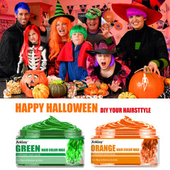 ANKOOY cera para cabello color naranja, perfecto para Halloween y eventos.