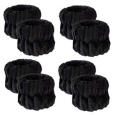 Banda de muñeca Anmieciu en microfibra negra, ideal para lavado de cara.