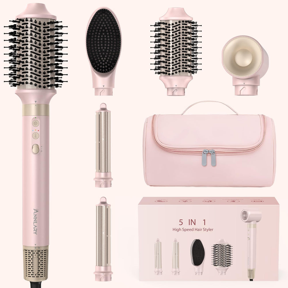 ANNLARY 5-en-1 estilizador de aire caliente para peinado rápido.
